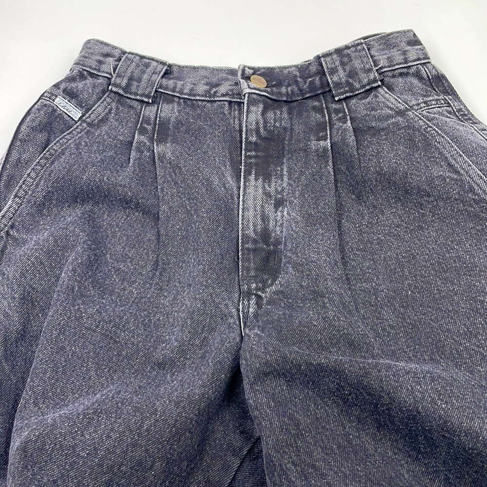 Chic vintage black denim jeans, size 12